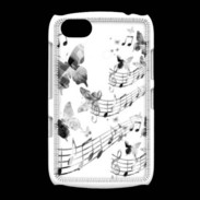 Coque BlackBerry 9720 Dessin de note de musique en noir et blanc 75