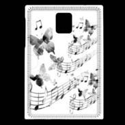 Coque Blackberry Passport Dessin de note de musique en noir et blanc 75