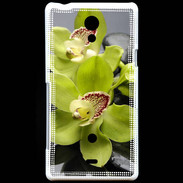 Coque Sony Xperia T Orchidée jaune