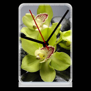 Pendule de bureau Orchidée jaune