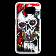 Coque Samsung Galaxy S6 edge Tête de mort Graffiti couleur
