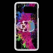 Coque Samsung Galaxy S6 edge Tête de mort design et colorée