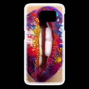 Coque Samsung Galaxy S6 edge Lèvres multicouleurs