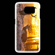 Coque Samsung Galaxy S6 edge Cerf au couché de soleil 600