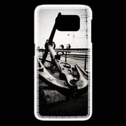 Coque Samsung Galaxy S6 edge Ancre en noir et blanc