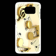 Coque Samsung Galaxy S6 edge Portée de notes en or