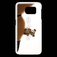 Coque Samsung Galaxy S6 edge Femme enceinte avec peluche