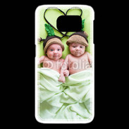 Coque Samsung Galaxy S6 edge Jumeaux coeur