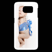 Coque Samsung Galaxy S6 edge Bébé ruban bleu