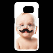 Coque Samsung Galaxy S6 edge Bébé avec moustache