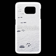 Coque Samsung Galaxy S6 edge Traces de pas d'animal dans la neige