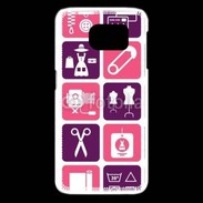 Coque Samsung Galaxy S6 edge Fond symboles couturière