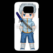Coque Samsung Galaxy S6 edge Chibi style illustration of a superhero 2