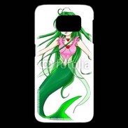 Coque Samsung Galaxy S6 edge Fille manga verte