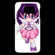 Coque Samsung Galaxy S6 edge Chibi style illustration of a super-heroine 25