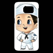 Coque Samsung Galaxy S6 edge Cute cartoon illustration of a sailor