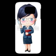 Coque Samsung Galaxy S6 edge Cute cartoon illustration of a teacher