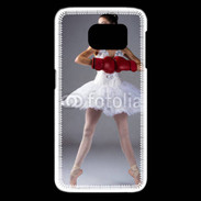 Coque Samsung Galaxy S6 edge Danseuse classique avec gants de boxe