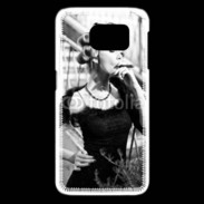 Coque Samsung Galaxy S6 edge Aristocrate en noir et blanc