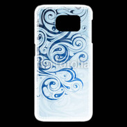 Coque Samsung Galaxy S6 edge Fond tribal bleu
