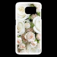 Coque Samsung Galaxy S6 edge Rose blanche et rose 5
