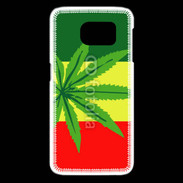 Coque Samsung Galaxy S6 edge Drapeau reggae cannabis