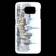 Coque Samsung Galaxy S6 edge Vintage Paris en dessin 2