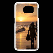 Coque Samsung Galaxy S6 edge Pécheur au levé du soleil