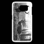Coque Samsung Galaxy S6 edge Cerf en noir et blanc 150
