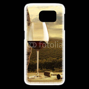 Coque Samsung Galaxy S6 edge Verre de vin rouge et vignes
