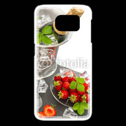 Coque Samsung Galaxy S6 edge Champagne et fraises
