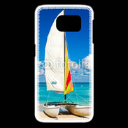 Coque Samsung Galaxy S6 edge Bateau plage de Cuba