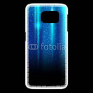 Coque Samsung Galaxy S6 edge Rideau bleu à strass