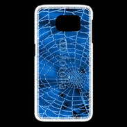 Coque Samsung Galaxy S6 edge Toile d'araignée bleue