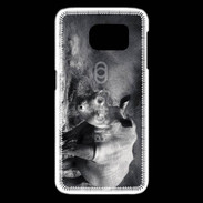 Coque Samsung Galaxy S6 edge Rhinocéros noir et blanc