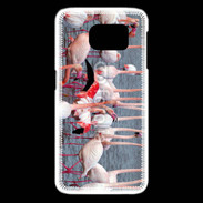 Coque Samsung Galaxy S6 edge flamand rose
