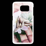 Coque Samsung Galaxy S6 edge Jolie femme avec des ailes de Papillon