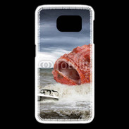 Coque Samsung Galaxy S6 edge Enorme poisson chassant bateau de pêcheurs