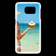 Coque Samsung Galaxy S6 edge Cocktail noix de coco sur la plage 5