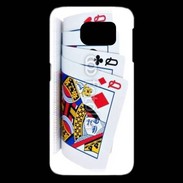 Coque Samsung Galaxy S6 edge Carré de dames au poker