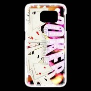 Coque Samsung Galaxy S6 edge Poker and fire 1