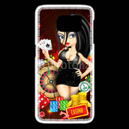 Coque Samsung Galaxy S6 edge Lady au casino