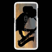 Coque Samsung Galaxy S6 edge Saxophoniste au couché de soleil