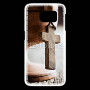 Coque Samsung Galaxy S6 edge Croix en bois 5