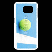 Coque Samsung Galaxy S6 edge Cours de tennis béton bleu