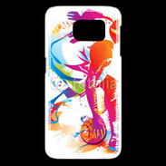 Coque Samsung Galaxy S6 edge Joueur de basket en dessin