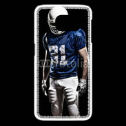 Coque Samsung Galaxy S6 edge Footballer américain en bleu et blanc 50