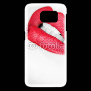 Coque Samsung Galaxy S6 edge bouche sexy rouge à lèvre gloss crayon contour