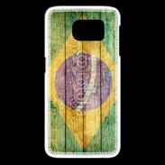 Coque Samsung Galaxy S6 edge Drapeau Brésil Grunge 510