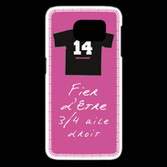 Coque Samsung Galaxy S6 edge 3/4 aile droit Bonus offensif-défensif Rose 2